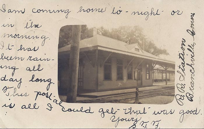 Picture of Branchville Station in 1905